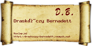 Draskóczy Bernadett névjegykártya